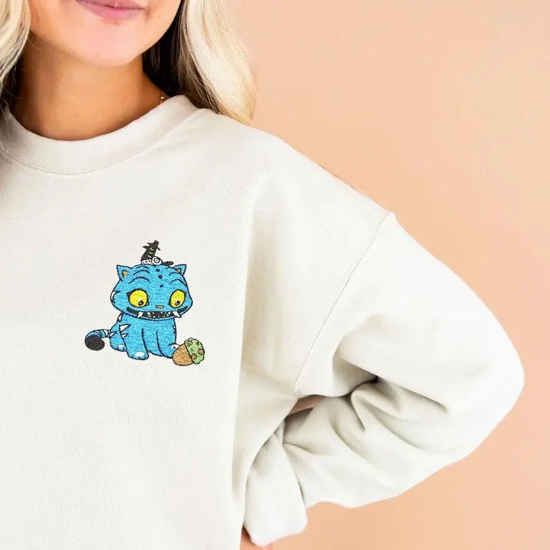 Embroidery Derpy and Sussie Shirt, KPOP Tiger Sweatshirt - Texalse