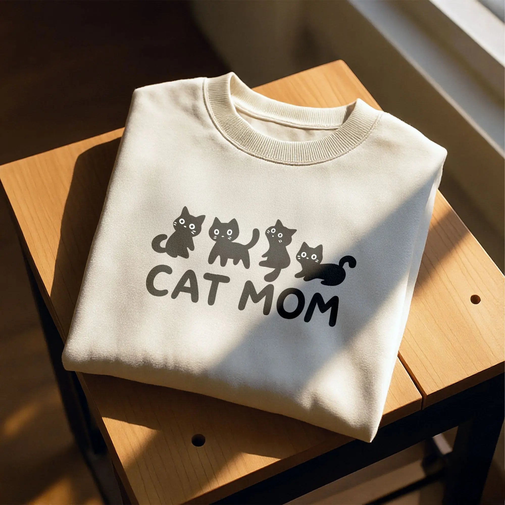 Minimalist Cat Mom Sweatshirt, Shirt, Hoodie - Texalse